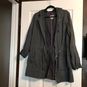 Gray Hooded Jacket